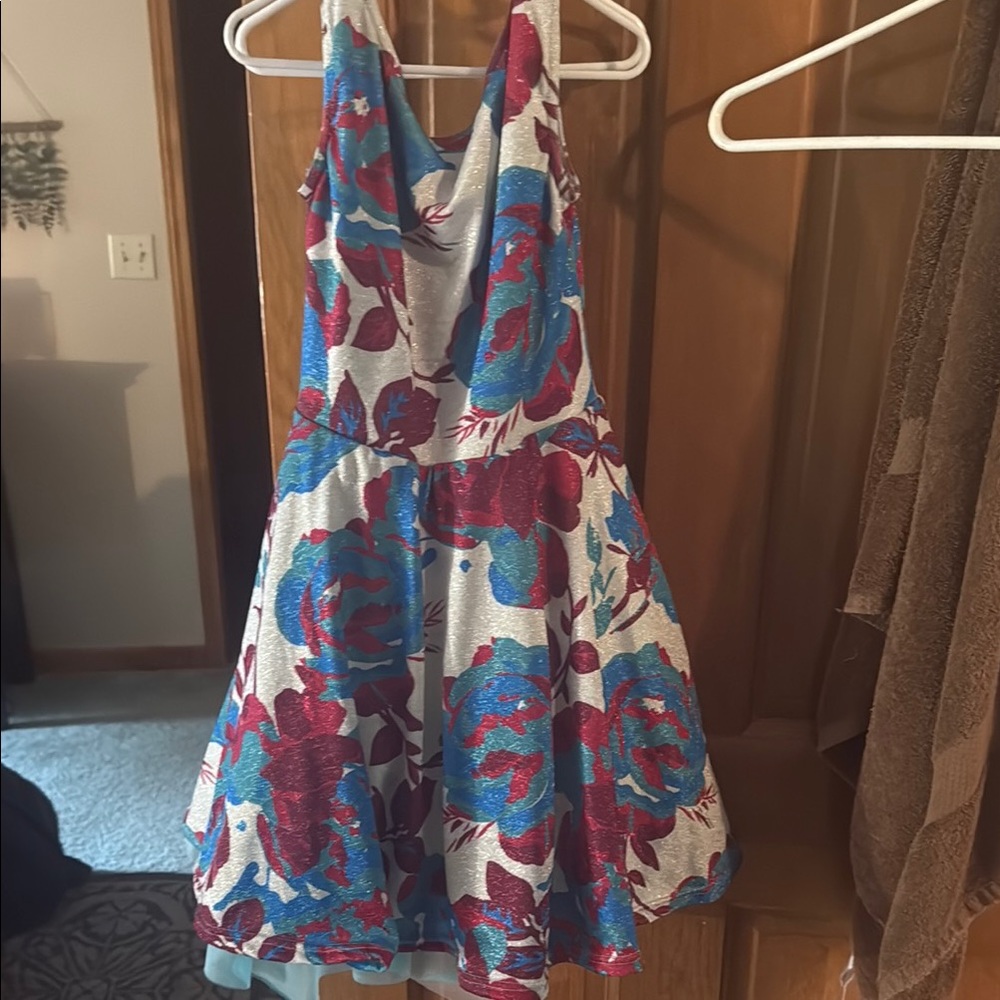 Weissman floral dance formal dress